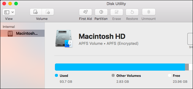 Apfs volume mac
